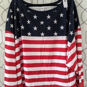 NWT Old Navy 4X Plus Size Oversized Americana Sweatshirt for Women
